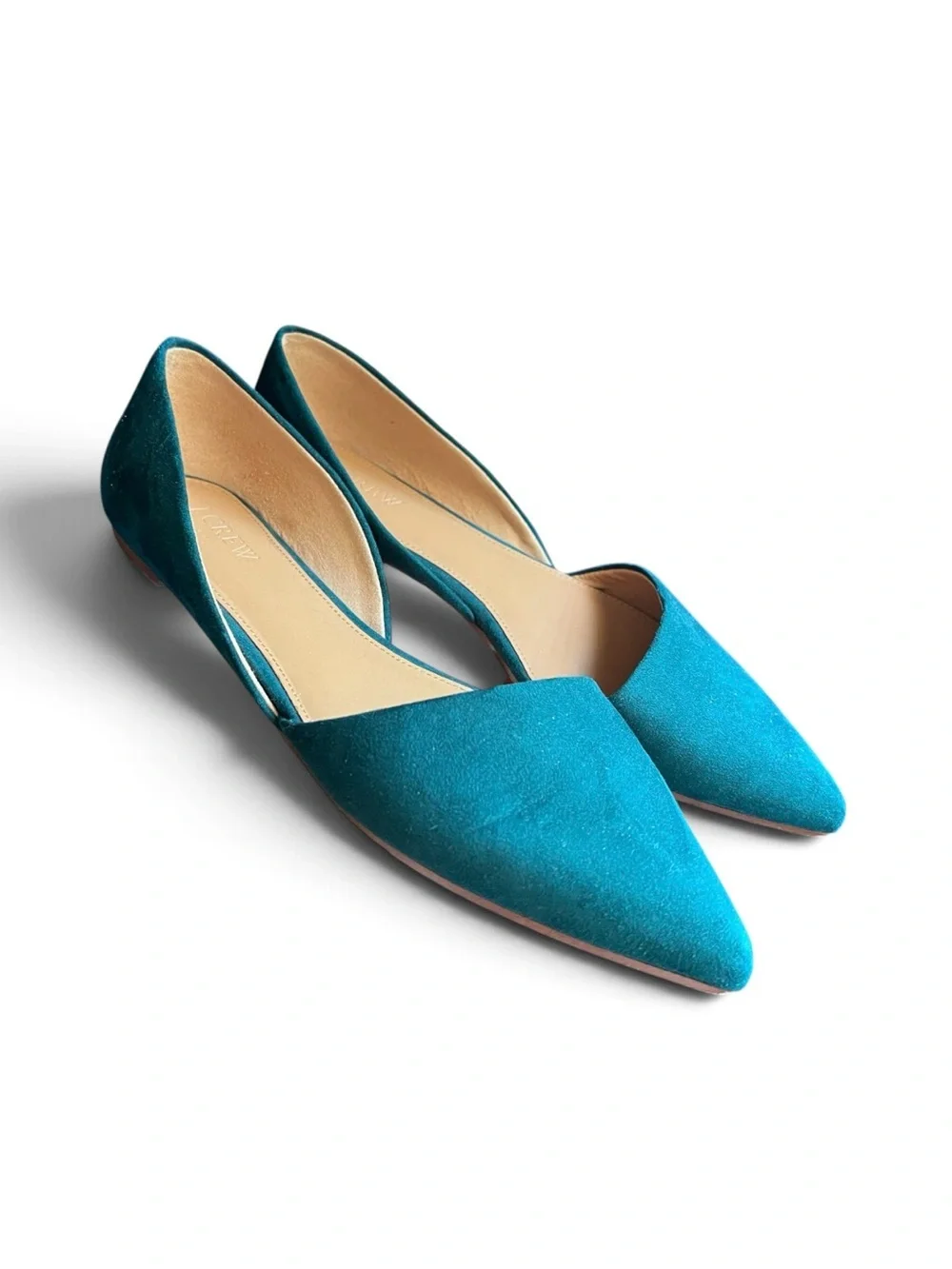 J.Crew Suede d'Orsay Flats in Vivid Cerulean Size 10